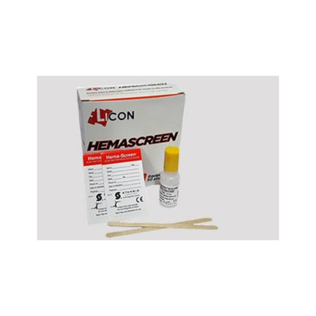 PRUEBA RÁPIDA HEMASCREEN - SANGRE OCULTA EN HECES C/50 LICON