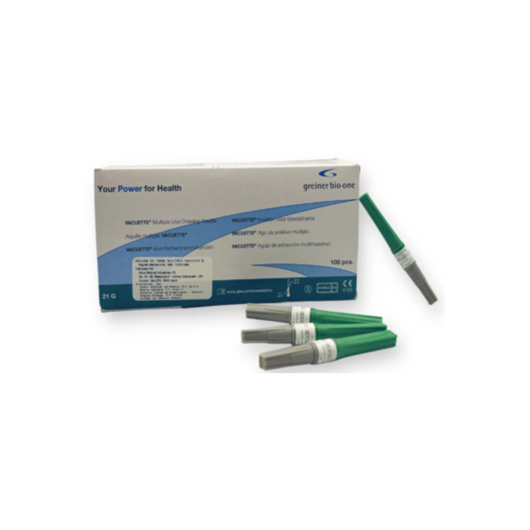 AGUJA MULTIPLE VACUETTE 21GX1 1/2" VERDE