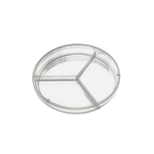 CAJA PETRI ESTERIL 100X15 CON 3 DIVISIONES C/10