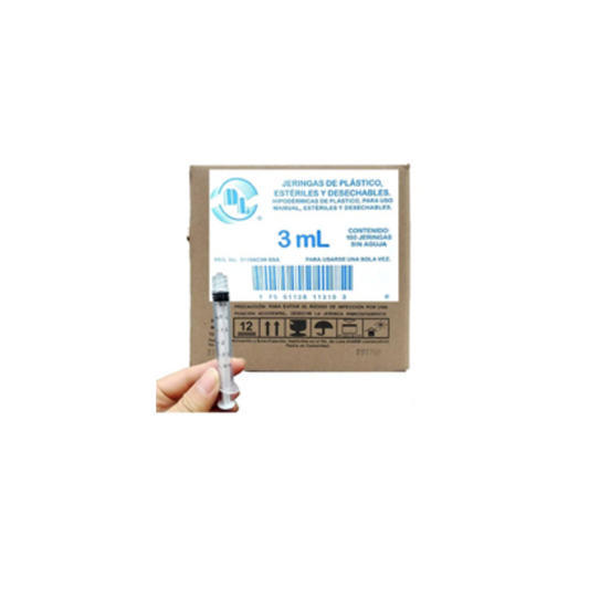 JERINGA DL 3ML SIN AGUJA C/100