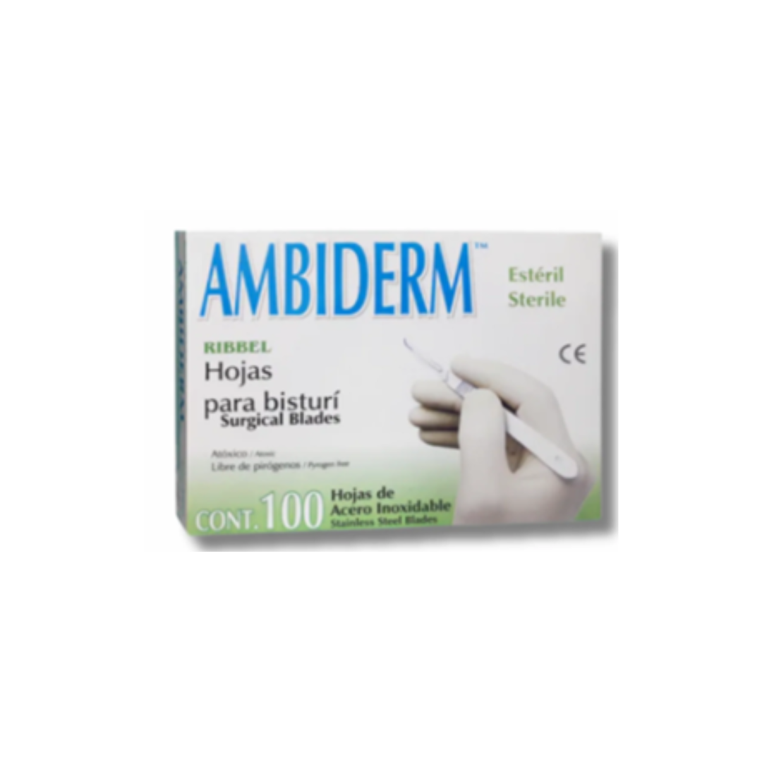 HOJA PARA BISTURI ACERO INOXIDABLE N° 12 C/100