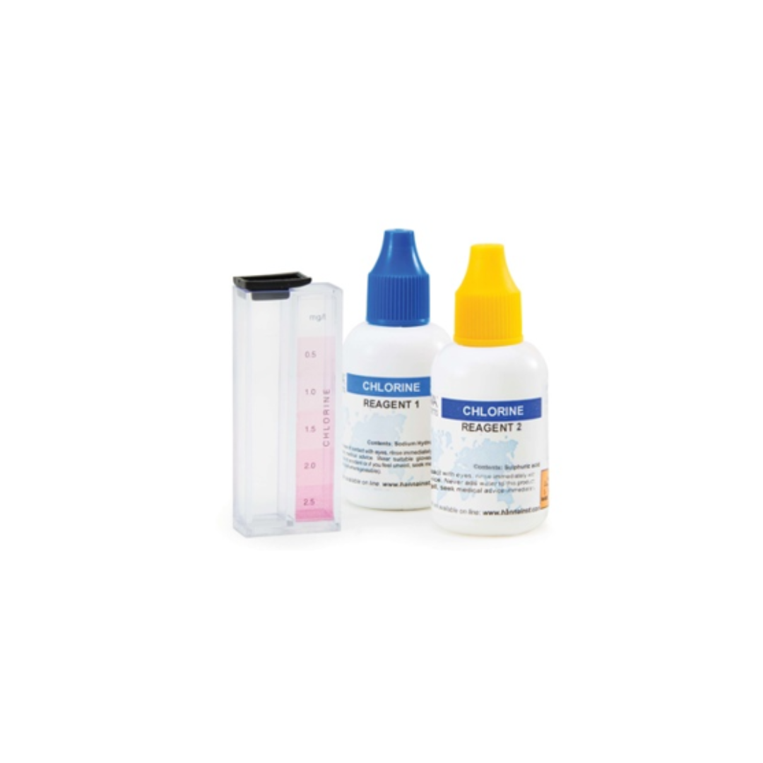 PRUEBAS CLORO LIBRE KIT QUIMICO 50 PRUEBAS HANNA