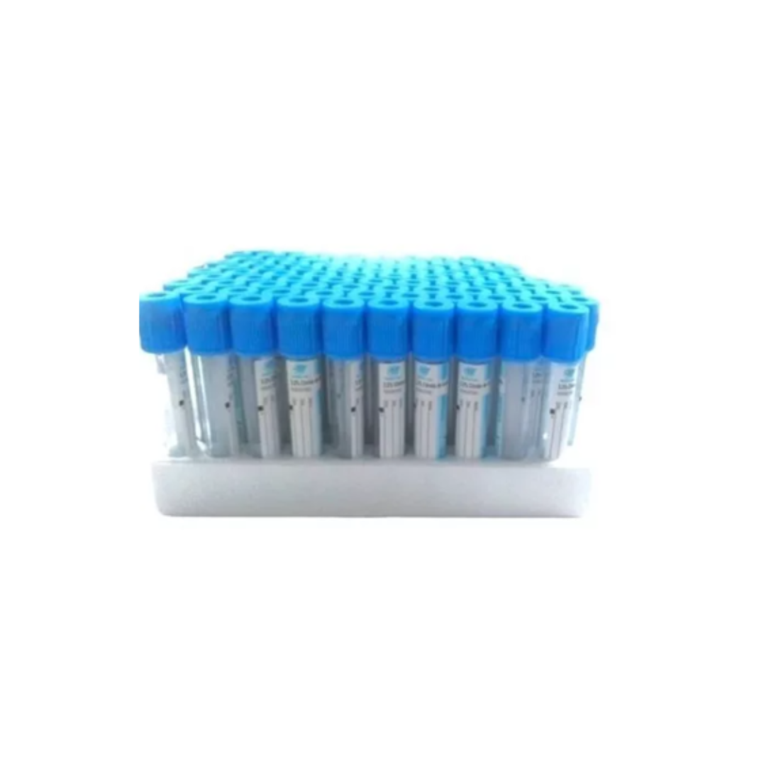 TUBO RECOLECCION SANGRE 13X75 MM ADULTO TAPON AZUL