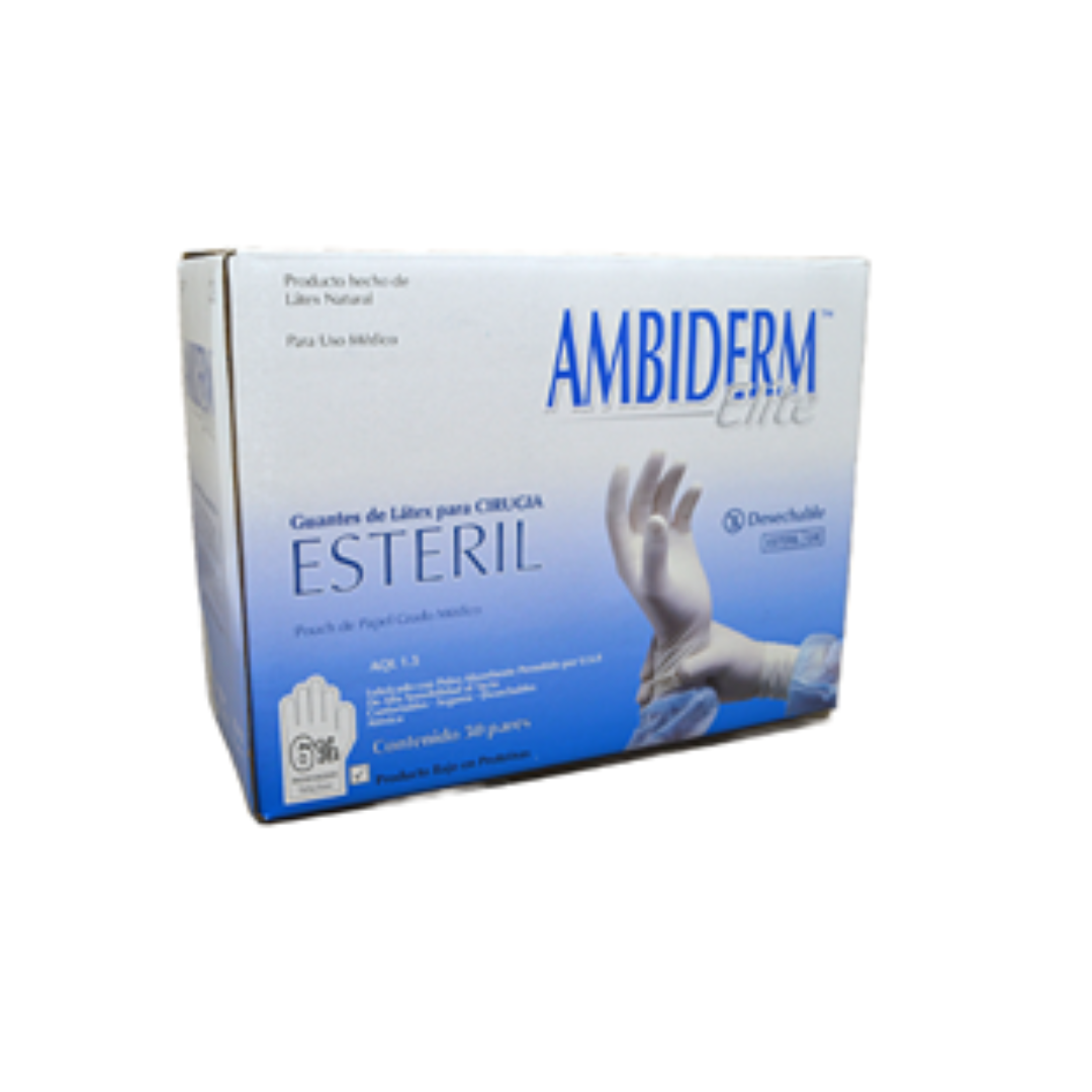 GUANTE AMBIDERM ELITE PARA CIRUGIA TALLA 6 1/2