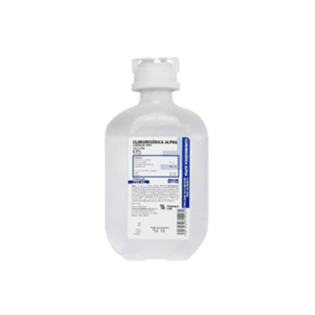 CLORURO SODICA  ALPHA SOLOLUCION INYECTABLE 0.9 FCO 1LT