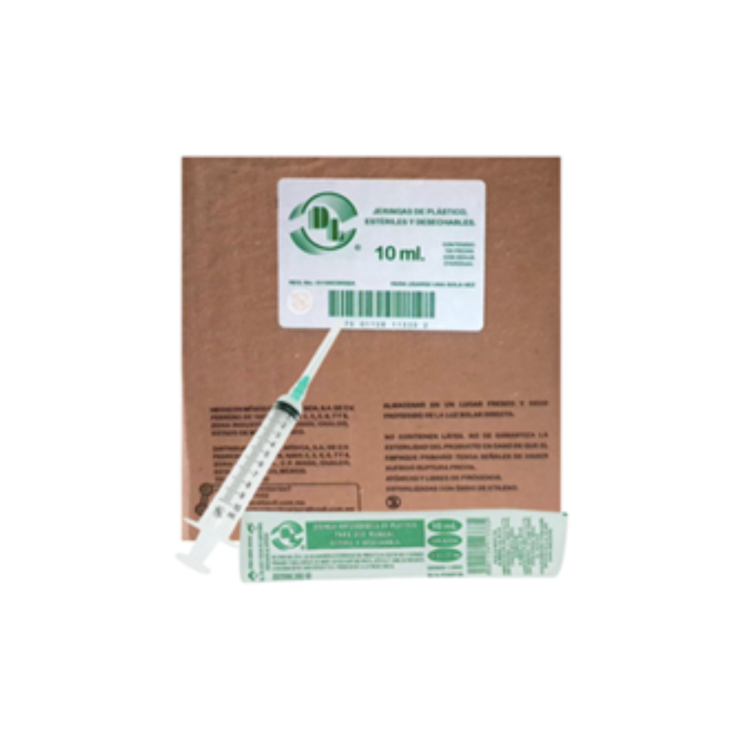 JERINGA DL 10ML CON AGUJA 21X32 C/100