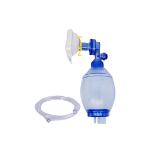 RESUCITADOR DESECHABLE DE PVC PEDIATRICO C/VALV POP, RES Y M